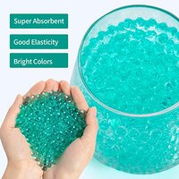 Gel balletjes turquoise kleur - grote fles 50.000 stuks - 210 gram - Gelblaster ballen - 7-8mm