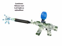 Gel Blaster AK47 Army - Luminous Silencer met Led licht - compleet set - oplaadbaar - 45 cm + 2 zakjes gelballen