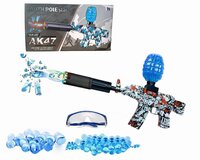 Gel Blaster AK47 Rood - Luminous Silencer met Led licht - compleet set - oplaadbaar - 45 cm + 2 zakjes gelballen