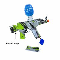 Gel Blaster AK47 Groen- Luminous Silencer met Led licht - compleet set - oplaadbaar - 45 cm + 2 zakjes gelballen