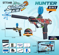Shooting Elite Gelblaster 2in1 - HUNTER- LED LIGHT - gelballetjes + pijlen - 5000 balletjes - Oplaadbaar - 42.5 CM