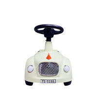 Loopauto met toeter en lichtjes 60 CM - vanaf 12 maanden - Beige
