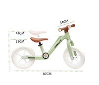 Foldable Bike - Opvouwbare Loopfiets met 1-Knops Systeem - 87CM - Groen - licht gewicht