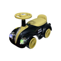 Classic Luxury Retro Car - Loopauto 55CM - Zwart - muziek &amp; lichtjes