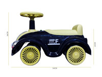 Classic Luxury Retro Car - Loopauto 55CM - Zwart - muziek &amp; lichtjes