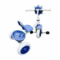 Driewieler kinderfiets - blauw - met pedalen - licht&amp;geluid 63CM
