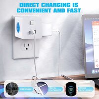 Cube Socket 7-in-1 Stekkerdoos - 4 stopcontacten met 2 USB 1 Type-C poorten