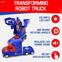 Robot Truck 2 in 1 robot en vrachtwagen transform voertuig - led licht en geluid 24CM