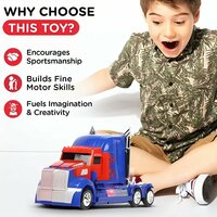 Robot Truck 2 in 1 robot en vrachtwagen transform voertuig - led licht en geluid 24CM