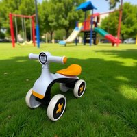 4-Wheel Magic loopfiets - 55CM - oranje - Muziek &amp; Lichtjes