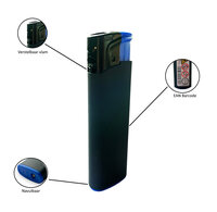 Turbo Aanstekers 50 stuks - navulbaar - Mat zwart Soft Touch - Unilite&reg; - Stormaansteker