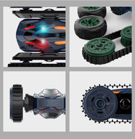 RC Stunt Car &ndash; Dubbelzijdig Rijden -2-in-1 - auto met wielen en rupsbanden - 2.4GHZ - Oplaadbaar - 6-Kanaals besturing