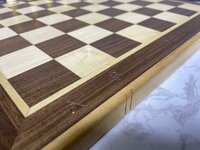 Wooden Chess Checkers set -  Luxe Magnetische 2-in-1 Schaak- en Dambord - Eikenhout - inklapbaar schaakbord