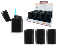 Unilite Storm Lighter &ndash; Piano Black - 20 pieces - Jet flame