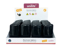 Unilite Stormaansteker &ndash; Piano Black - 20 stuks - Jet flame
