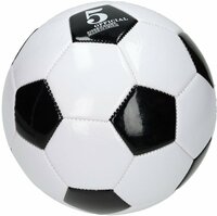 Football glossy size 5 black and white.