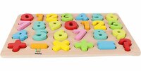 Houten inlegpuzzel speelgoed - cijfers vormen puzzel bord - 30x22.5 CM