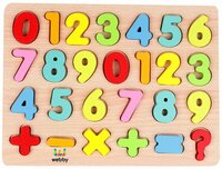 Houten inlegpuzzel speelgoed - cijfers vormen puzzel bord - 30x22.5 CM
