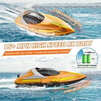 Gallop RC Speedboot &ndash; LED-verlichting, Hoge Snelheid - 2.4GHZ  Tornado boat Orange