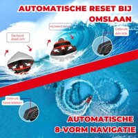 Speed Race Boat &ndash; HJ808 RC Speedboot met 2.4 GHz Afstandsbediening - Rood