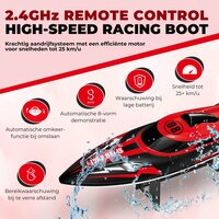 Speed Race Boat &ndash; HJ808 RC Speedboot met 2.4 GHz Afstandsbediening - Rood