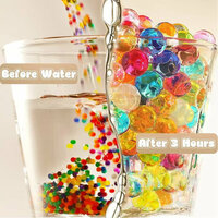 Gel balletjes fles 60.000 stuks ( 300g ) ballen water balletjes 7-8mm wit doorzichtig