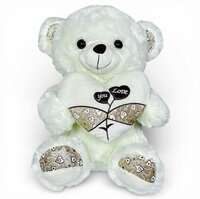 Knuffelbeer Pluche met &ldquo;You Love&rdquo; Hartje &ndash; 40 cm - Teddybeer