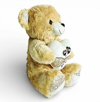Bruine Knuffelbeer Pluche met &ldquo;You Love&rdquo; Hart &ndash; 40 cm - Teddybeer