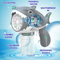 Bellenblaas speelgoed &ndash; Bubble Gun Shark &ndash; USB oplaadbaar &ndash; Combi Set (2 stuks)