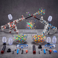 Gel Blaster- Elektrische geweer  - Red Graffiti  M4- compleet set incl. gel ballen - oplaadbaar - 75CM