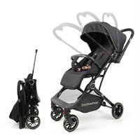 Kinderwagen Baobaohao Y8 Buggy &ndash; Luxe, Lichtgewicht &amp; Inklapbare voor 0-3 Jaar Zwart