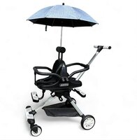 Dubbele Kinderwagen met Parasol &ndash; Lichtgewicht &ndash; Opvouwbaar &ndash; Aluminium Frame &ndash; Met Rem &amp; Demping - Voor 6 Maanden tot 4 Jaar