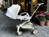 Kinderwagen Kxiaohe  K3 Buggy - Luxe, Lichtgewicht &amp; Inklapbare voor 6 maanden tot 4 Jaar - Wit blauw roze