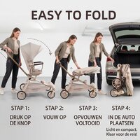 Baobaohao V16 Buggy beige &ndash; Luxe, Lichtgewicht &amp; Inklapbare Kinderwagen voor 0-3 Jaar