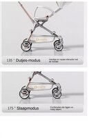 Kinderwagen Kxiaohe  K3 Buggy - Luxe, Lichtgewicht &amp; Inklapbare voor 0-3 Jaar brown - beige