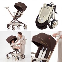 Kinderwagen Kxiaohe  K3 Buggy - Luxe, Lichtgewicht &amp; Inklapbare voor 0-3 Jaar brown - beige