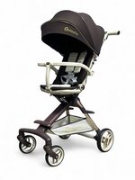 Kinderwagen Kxiaohe  K3 Buggy - Luxe, Lichtgewicht &amp; Inklapbare voor 0-3 Jaar brown - beige