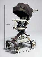 Kinderwagen Kxiaohe  K3 Buggy - Luxe, Lichtgewicht &amp; Inklapbare voor 0-3 Jaar brown - beige