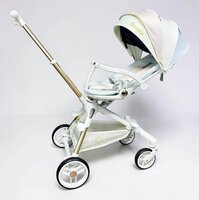 Kinderwagen Kxiaohe  K3 Buggy - Luxe, Lichtgewicht &amp; Inklapbare voor 6 maanden tot 4 Jaar - Wit blauw roze