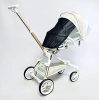 Kinderwagen Kxiaohe  K3 Buggy - Luxe, Lichtgewicht &amp; Inklapbare voor 6 maanden tot 4 Jaar - Wit blauw roze
