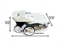Kinderwagen Kxiaohe  K3 Buggy - Luxe, Lichtgewicht &amp; Inklapbare voor 0-3 Jaar Wit grijs