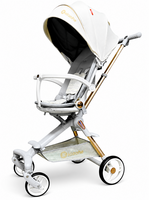 Kinderwagen Kxiaohe  K3 Buggy - Luxe, Lichtgewicht &amp; Inklapbare voor 0-3 Jaar Wit grijs