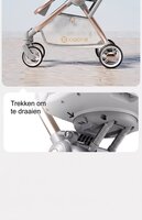 Kinderwagen Kxiaohe  K3 Buggy - Luxe, Lichtgewicht &amp; Inklapbare voor 0-3 Jaar Wit grijs