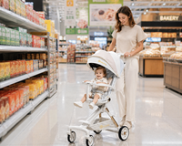 Kinderwagen Kxiaohe  K3 Buggy - Luxe, Lichtgewicht &amp; Inklapbare voor 6 maanden tot 4 Jaar - Wit blauw roze