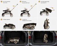 Kinderwagen Kxiaohe  K3 Buggy - Luxe, Lichtgewicht &amp; Inklapbare voor 0-3 Jaar brown - beige