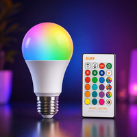 RGBW LED Kleurveranderende Lamp &ndash; E27 &ndash; 15W &ndash; met Afstandsbediening