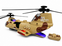 Chinook Leger Speelgoedhelikopter &ndash; met 3 Tanks - Light en geluid - bewegende rotors en kan rijden
