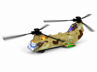 Chinook Leger Speelgoedhelikopter &ndash; met 3 Tanks - Light en geluid - bewegende rotors en kan rijden