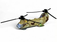 Chinook Leger Speelgoedhelikopter &ndash; met 3 Tanks - Light en geluid - bewegende rotors en kan rijden