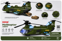 Chinook Army Speelgoedhelikopter &ndash; incl. 3 Tanks - Licht en geluid - bewegende rotors en kan rijden